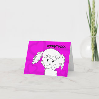 Tarjeta Adorable Poodle Notecard