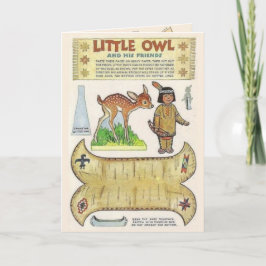 Tarjeta Adorable Réplica de arte nativo americano indio