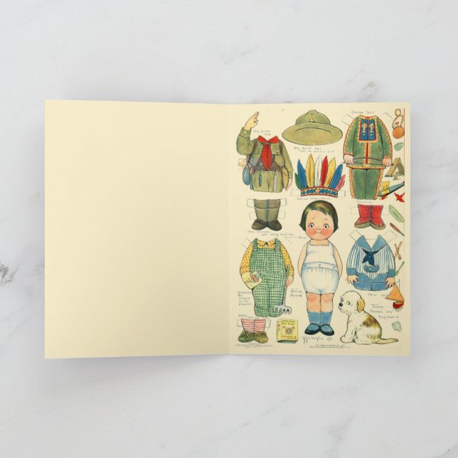 Tarjeta Adorable reproducción de arte nativo americano ind (Interior)