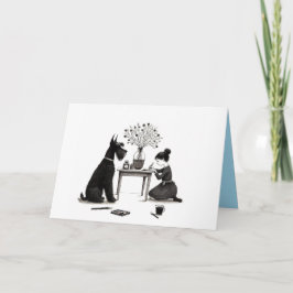Tarjeta Adorable Schnauzer