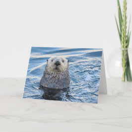 Tarjeta Adorable Sea Otter Peeks