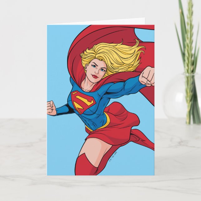 Tarjeta Adorable Supergirl Stance (Anverso)