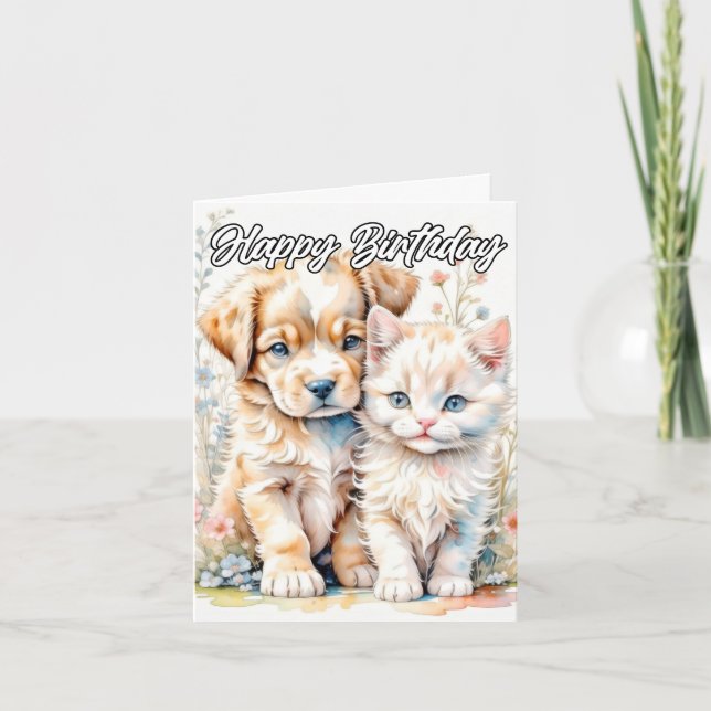 Tarjeta Adorables Amigos Amables Para Siempre | Cumpleaños (Anverso)