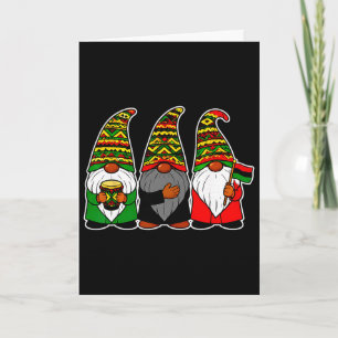 Tarjeta Adorables gnomos del Mes de la Historia Negra afro