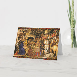 Tarjeta ADORACIÓN DE MAGOS  Gentile Da Fabriano, Navidad 