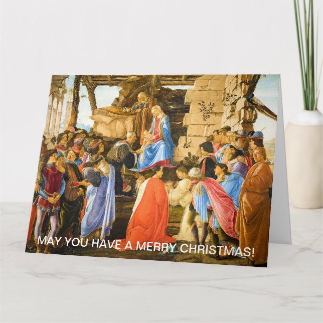 Tarjeta Adoración del Magi Sandro Botticelli 1475-1476 (Anverso)