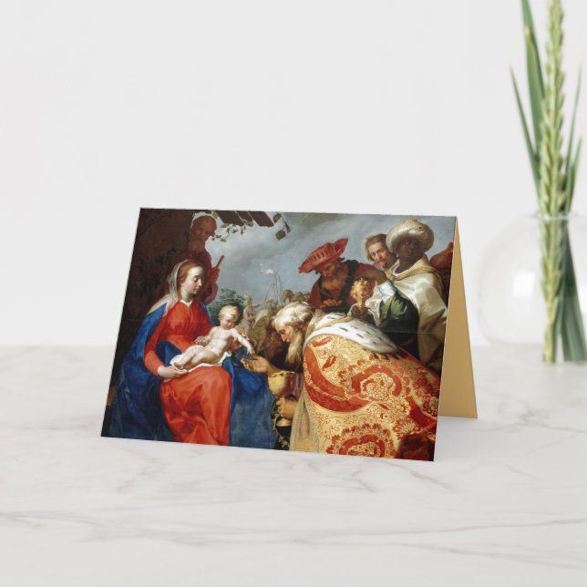 Tarjeta Adoración editable de los Navidades Magi (Anverso)
