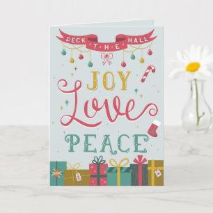 Tarjeta Adorna el salón con alegría amor paz