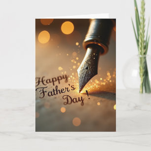 Tarjeta Adornada con Pluma para el Día del Padre