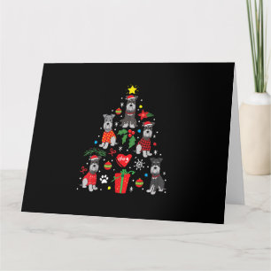 Tarjeta Adorno de árbol de Navidad Schnauzer Perro Diverti