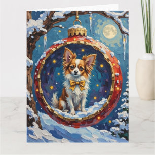 Tarjeta Adorno de Bola de Navidad Papillon Fiesta