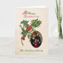 Adorno de Muérdago Vintage Foto Navidad