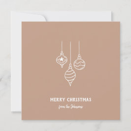 Tarjeta Adorno de Navidad con Apellido Personalizado