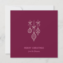 Tarjeta Adorno de Navidad con Apellido Personalizado