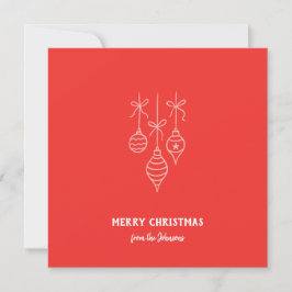 Tarjeta Adorno de Navidad con Apellido Personalizado