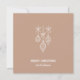 Tarjeta Adorno de Navidad con Apellido Personalizado
