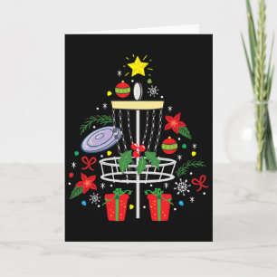 Tarjeta Adorno de Navidad de Frisbee de Disc Golf Árbol Di