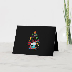 Tarjeta Adorno de Navidad de Hockey Lindo Árbol Regalo Div