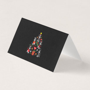 Tarjeta Adorno de Navidad de Schnauzer Perro Divertido