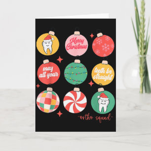 Tarjeta Adorno de Navidad Ortodóntico Ortodóntico Squad Di