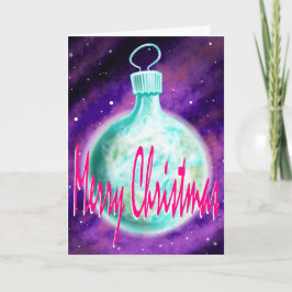 Tarjeta Adorno de tierra Navidad feliz