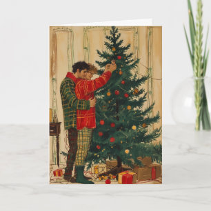Tarjeta Adorno del árbol de vacaciones