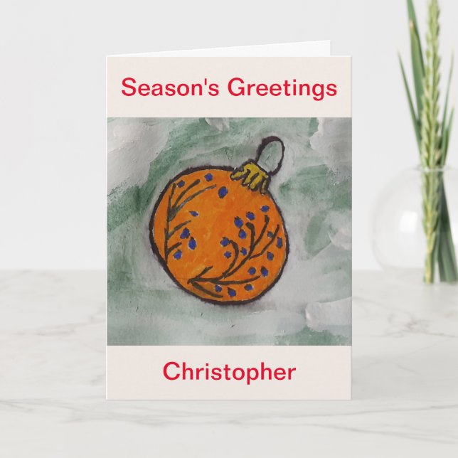 Tarjeta Adorno para árbol de Navidad (Anverso)