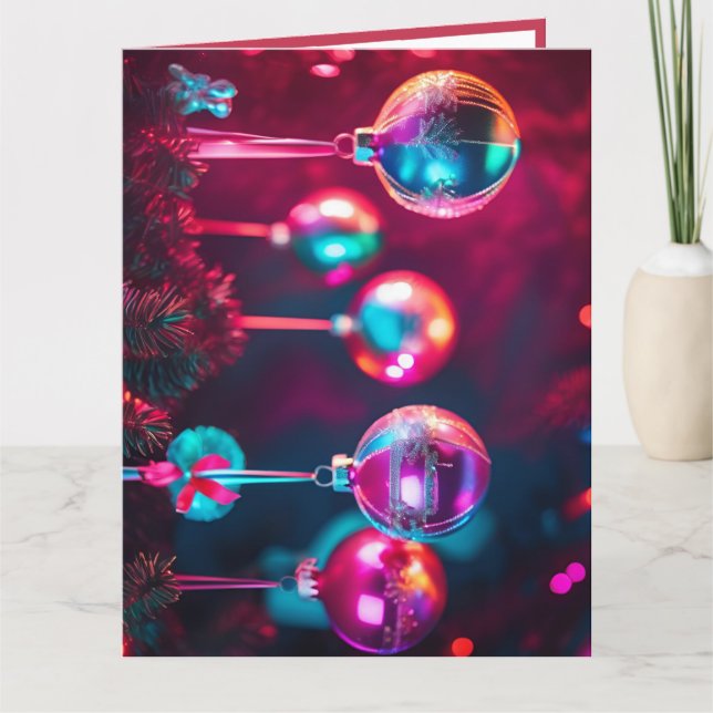 Tarjeta Adornos Brillantes (Anverso)