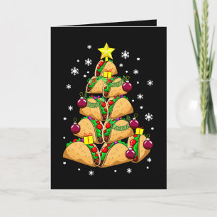 Tarjeta Adornos de árbol de Navidad Taco Nieve Fiesta de N