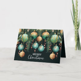 Tarjeta Adornos Elegantes para Árbol de Navidad Negocio