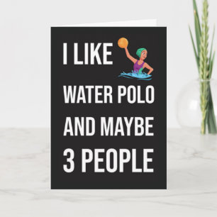 Tarjeta Adornos Navideños de Waterpolo Jugador Deportes de