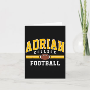 Tarjeta Adrian College Football Arch Vintage Design Para M