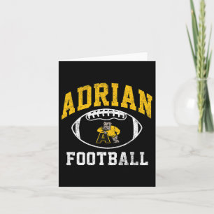 Tarjeta Adrian College Football Athletics Vintage Sports A