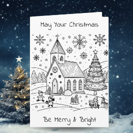 Tarjeta Adult Coloring Personalized Christmas 