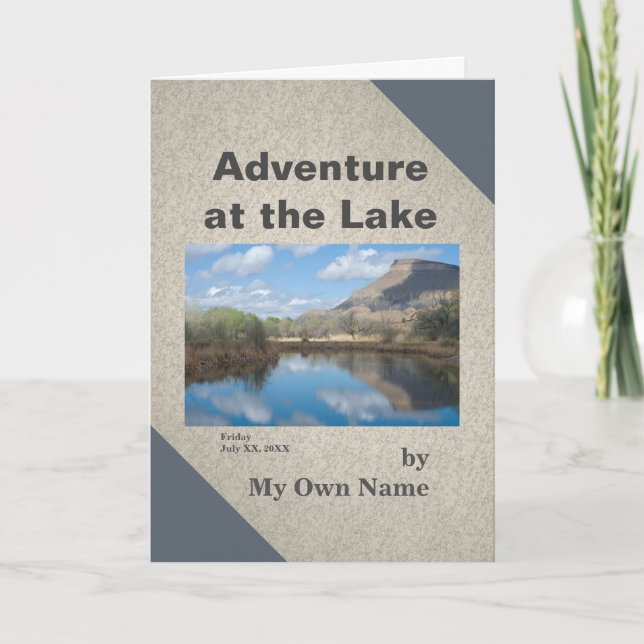Tarjeta Adventure at the Lake Mini-Memoir Template (Anverso)