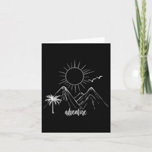 Tarjeta Adventure Sunrise Mountains Camping Camping Camper