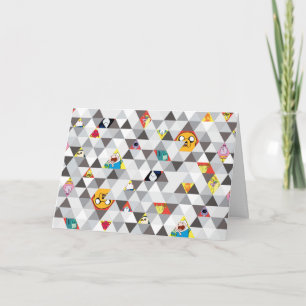 Tarjeta Adventure Time   Triangular Character Pattern