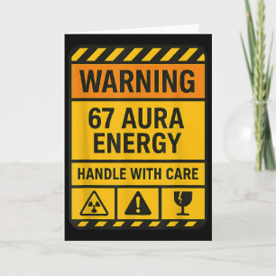 Tarjeta Advertencia 67 Aura Energy Manipular Con Cuidado S