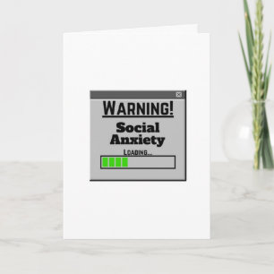 Tarjeta Advertencia Ansiedad Social Cargando Pestaña 