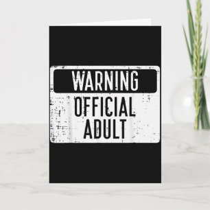 Tarjeta Advertencia de 18 cumpleaños adulto 18 años mujere