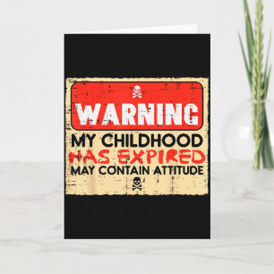 Tarjeta Advertencia de cumpleaños número 18 Infancia termi