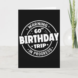 Tarjeta Advertencia Divertida de 60 Años Cumpleaños 60 Via