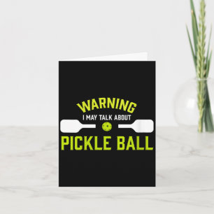 Tarjeta Advertencia divertida de pickle ball para mujeres 