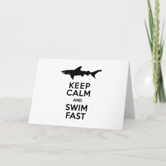 Tarjeta Advertencia divertida sobre los tiburones: mantent