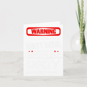 Tarjeta Advertencia Esta Persona Tiene Una Mente Sucia Tod