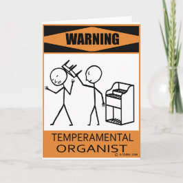 Tarjeta Advertencia Organista temperatura