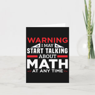 Tarjeta Advertencia puede empezar a hablar de matemáticas