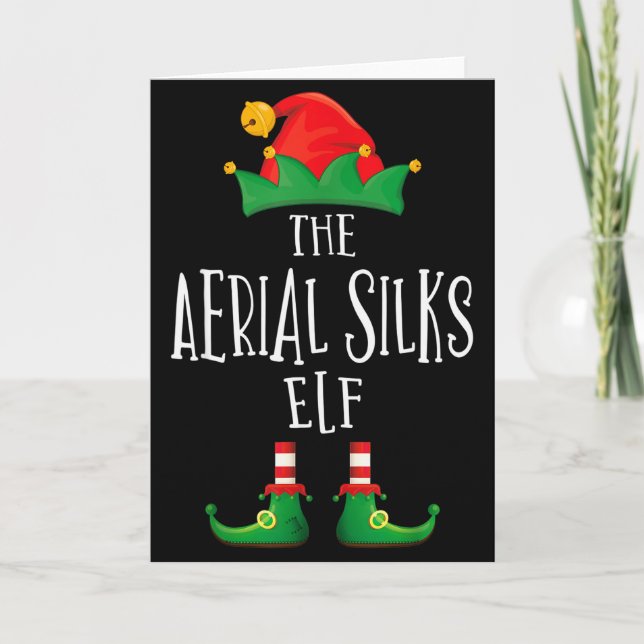 Tarjeta Aerial Silks Elf Shirt Family Matching Pajamas Chr (Anverso)