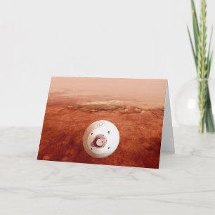 Tarjeta Aeródromo Con Perseverancia Rover Descent To Mars