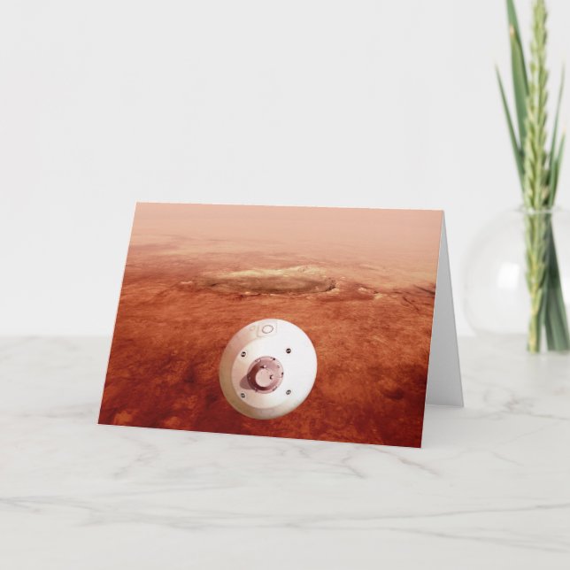 Tarjeta Aeródromo Con Perseverancia Rover Descent To Mars (Anverso)